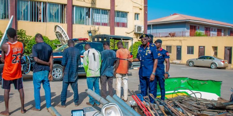 Yuletide: NSCDC FCT Command Arrests Vandals Of Public Infrastructure.