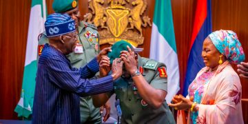 Tinubu Celebrates His Aide-de-Camp On Promotion
