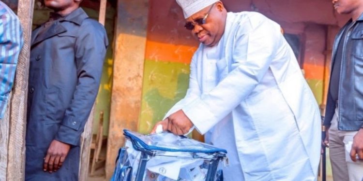 Adeleke votes as Osun LG election proceeds