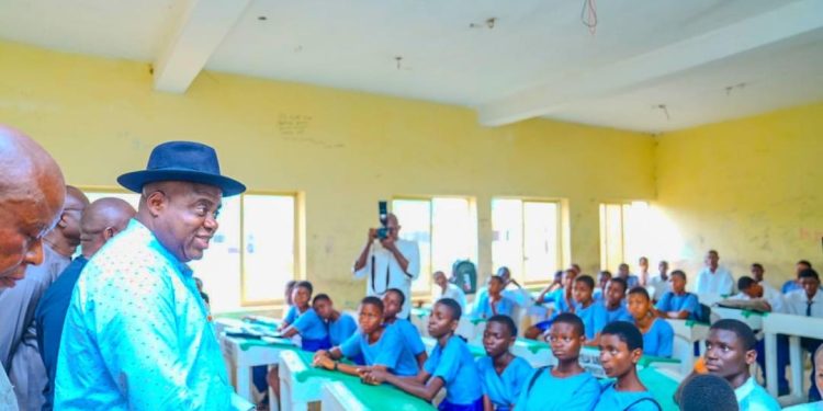 Gov Diri Pays Unscheduled Visit To Schools, Frowns At State Of Infrastructure