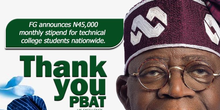 Presidential Aide, Praises  Tinubu For N45,000 Monthly Stipend For Technical College Students Nationwide