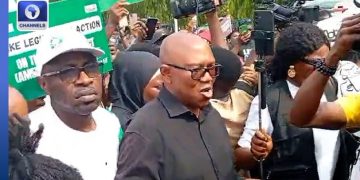 Peter Obi Leads Protest At National Assembly, Calls For Electoral Transparency.
