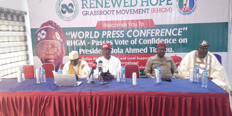 Renewed Hope Grassroots Movement Endorses President Tinubu for 2027