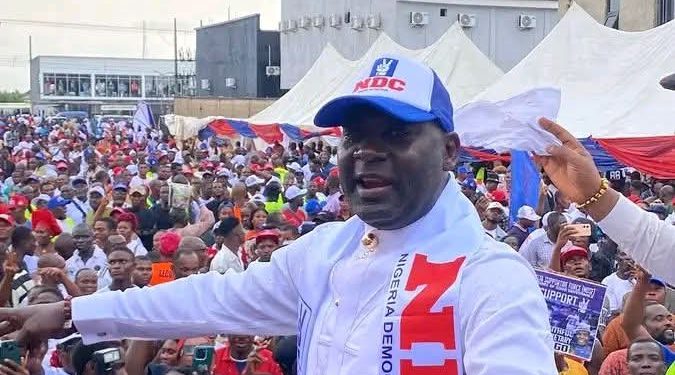 NDC Chairman Leads Bayelsans’ Rain-Defying Rally For Democratic Renewal