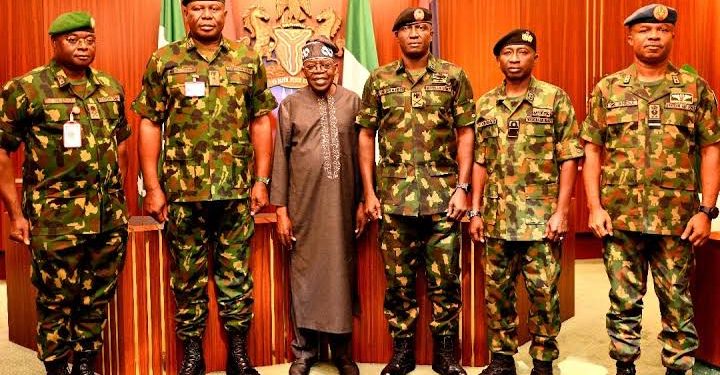 Tinubu meets service chiefs over worsening insecurity in Nigeria